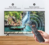 جهاز تحكم عن بعد عالمي لتلفزيون سامسونج الذكي، بديل جهاز التحكم عن بعد لتلفزيون عالي الدقة 4K UHD منحني QLED والمزيد من التلفزيونات، مع أزرار نتفليكس وبرايم فيديو