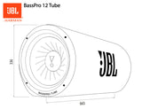 JBL BassPro Tube 12 Inch 30 cm Subwoofer Auto Active, Tube Bass Box with 450 W Max Class D Amplifier, Powerful Bass Amplification Complete Solution, Patented Deep Bass Slipstream Port, Remote Control