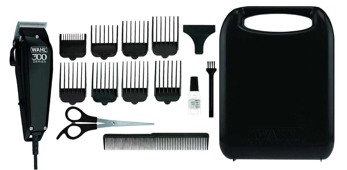 WAHL Pro 300 Series Hair Clipper Machine Kit, 15 Pieces