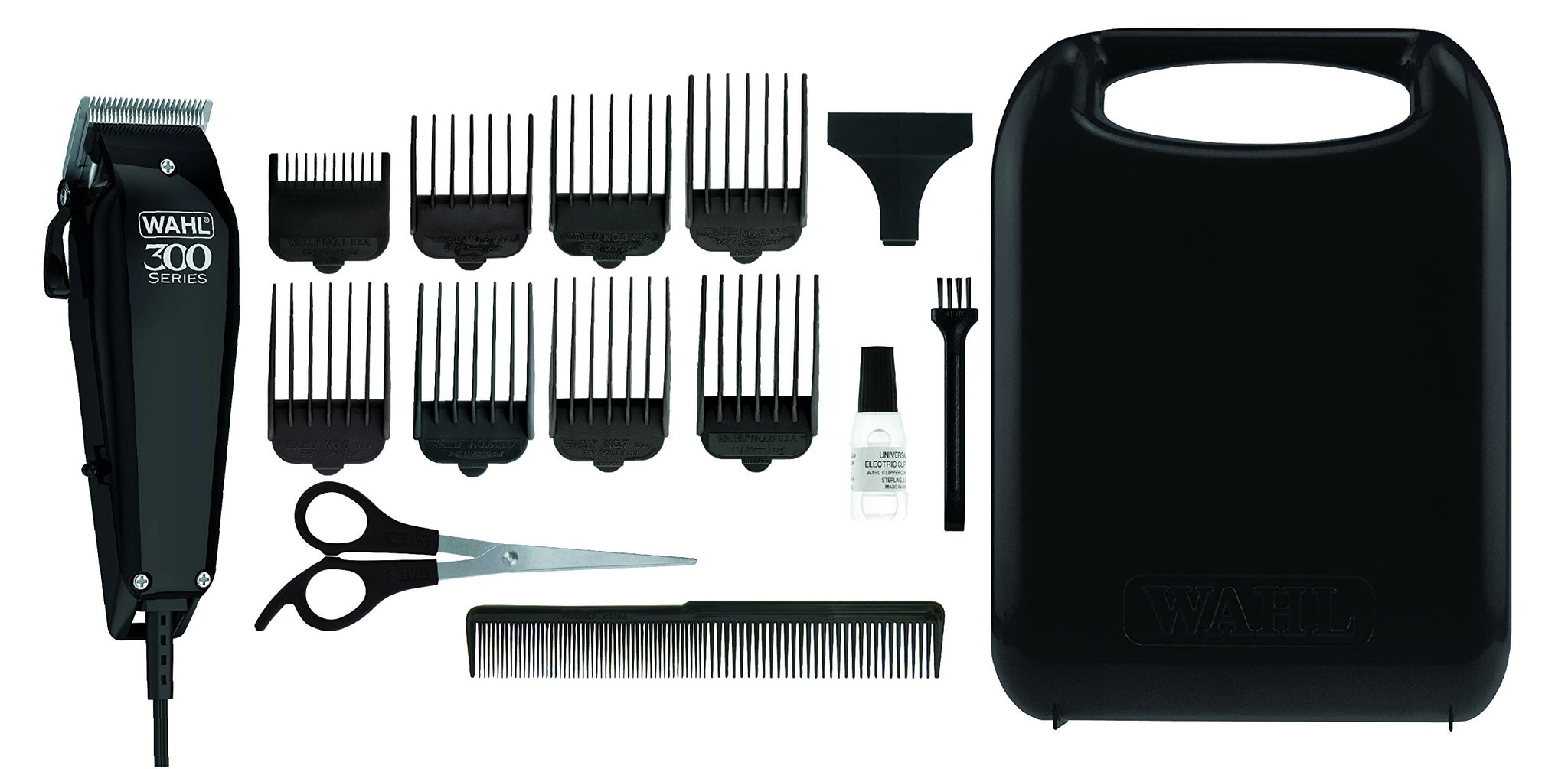 WAHL Pro 300 Series Hair Clipper Machine Kit, 15 Pieces