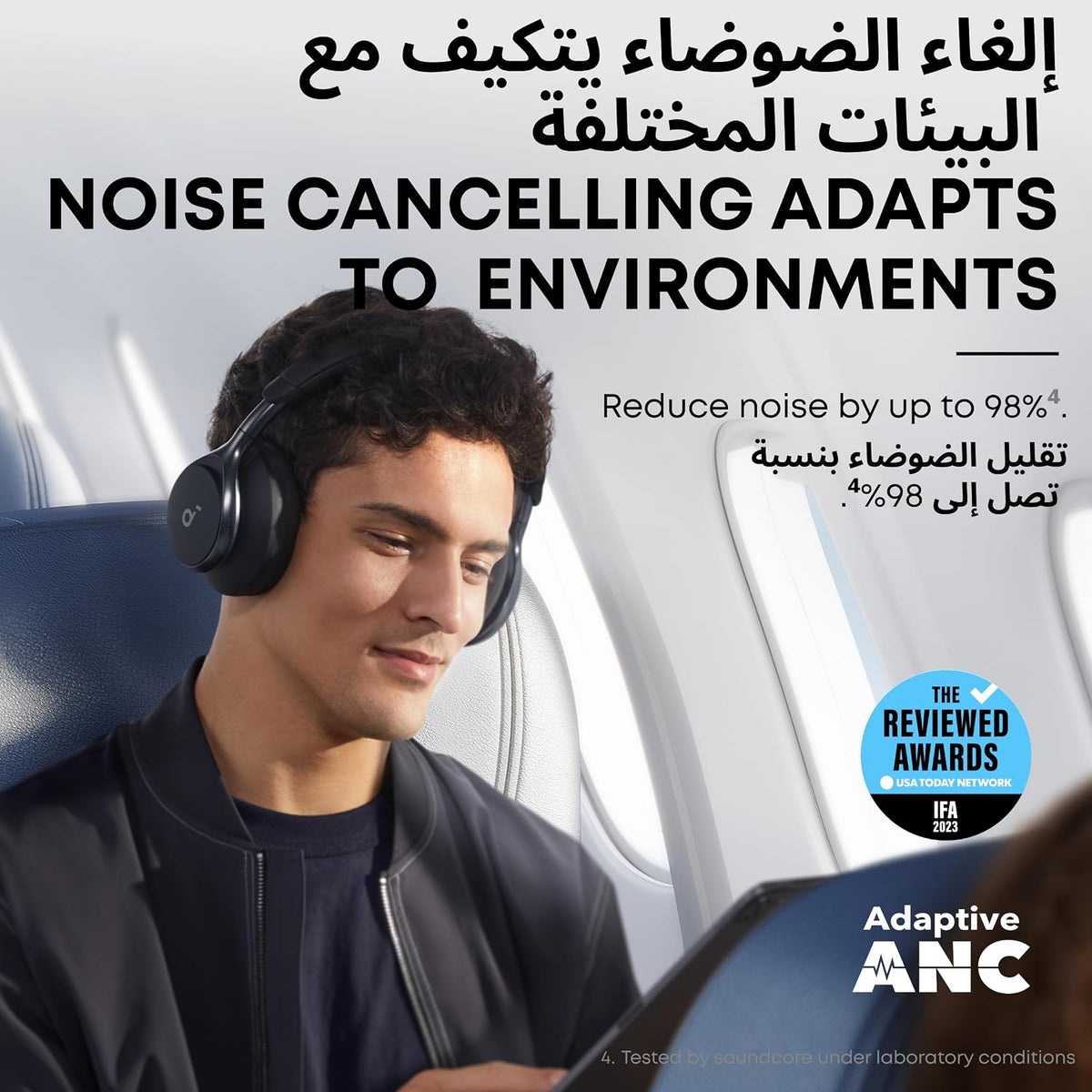 Soundcore by Anker Space One Adaptive ANC Headphones, 40H