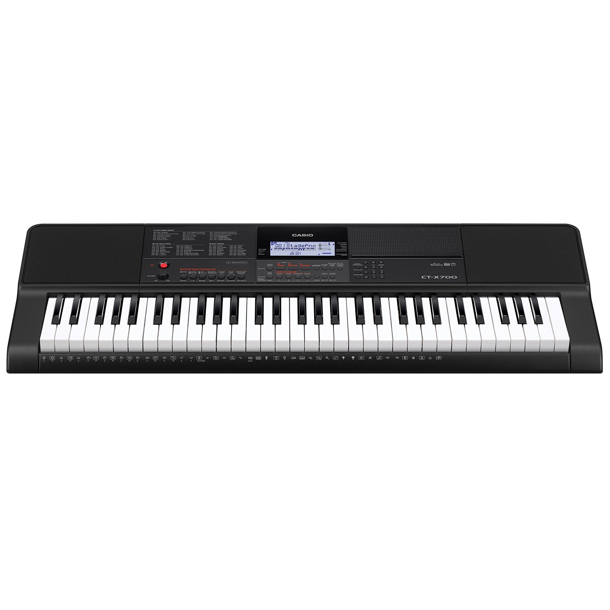 Casio CT-X700C5 Full Size High-Grade Touch Response Keyboard in Black