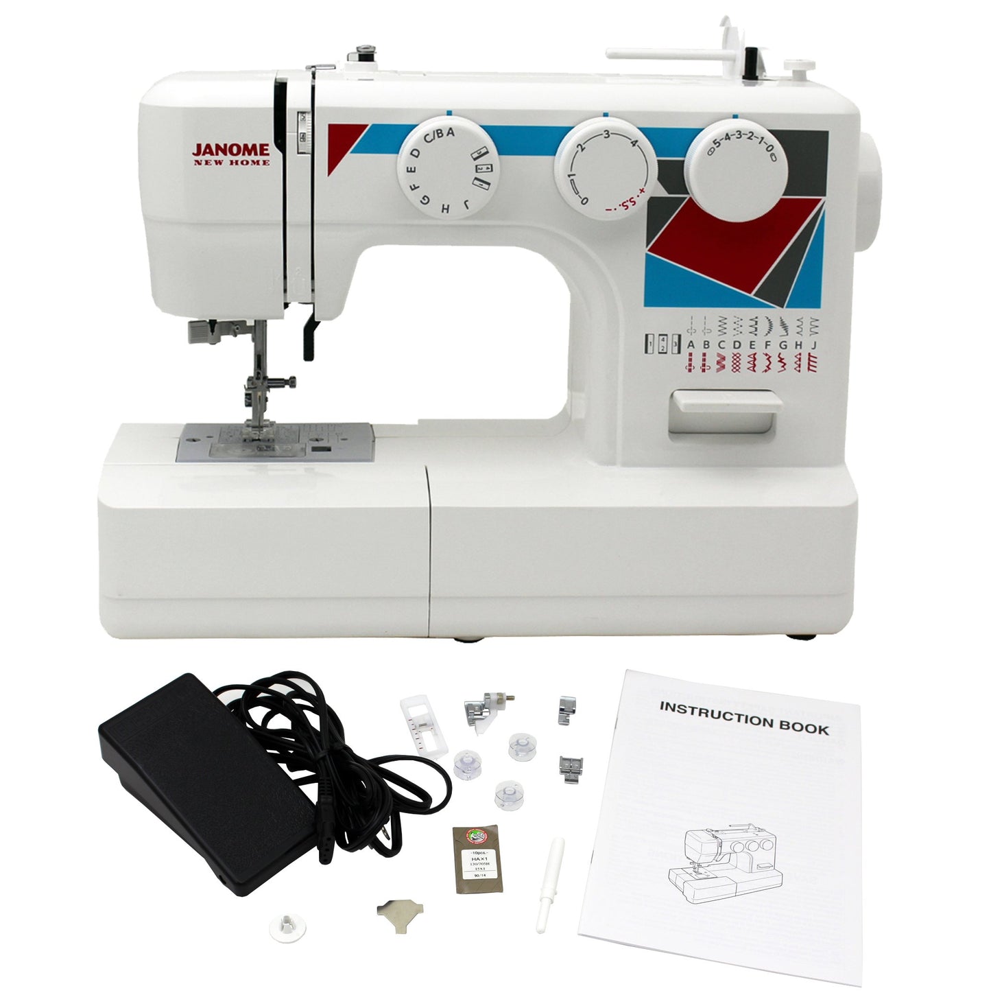 Janome MOD-11 Easy-to-Use Sewing Machine with 11 Stitches, and 5-Piece Feed Dogs