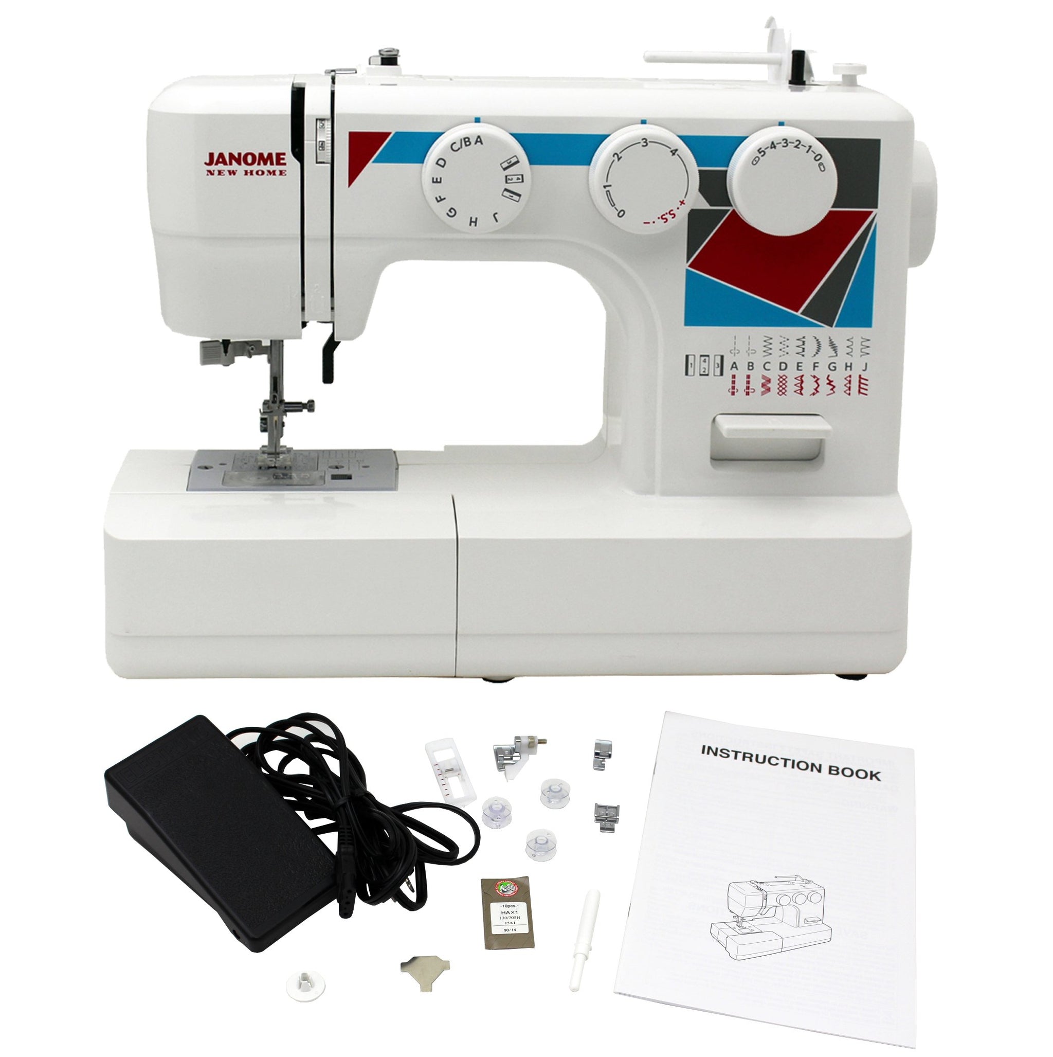 Janome MOD-11 Easy-to-Use Sewing Machine with 11 Stitches, and 5-Piece Feed Dogs