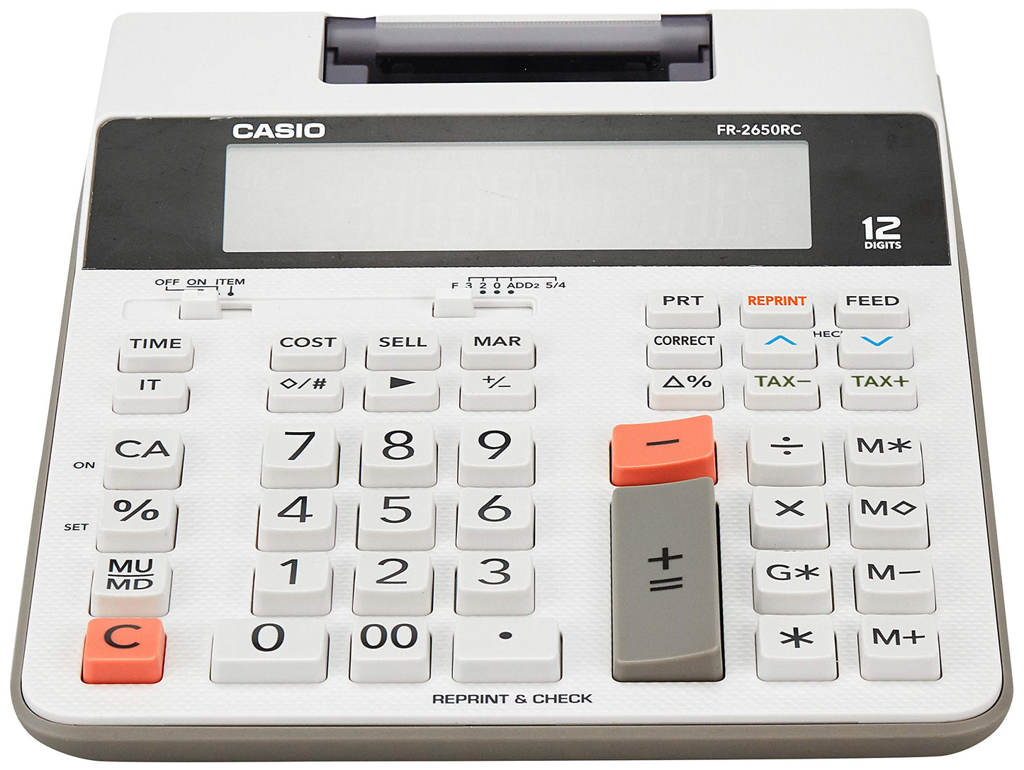 Casio FR2650RC Desk Top 2 Color Printing Calculator 12 Digits