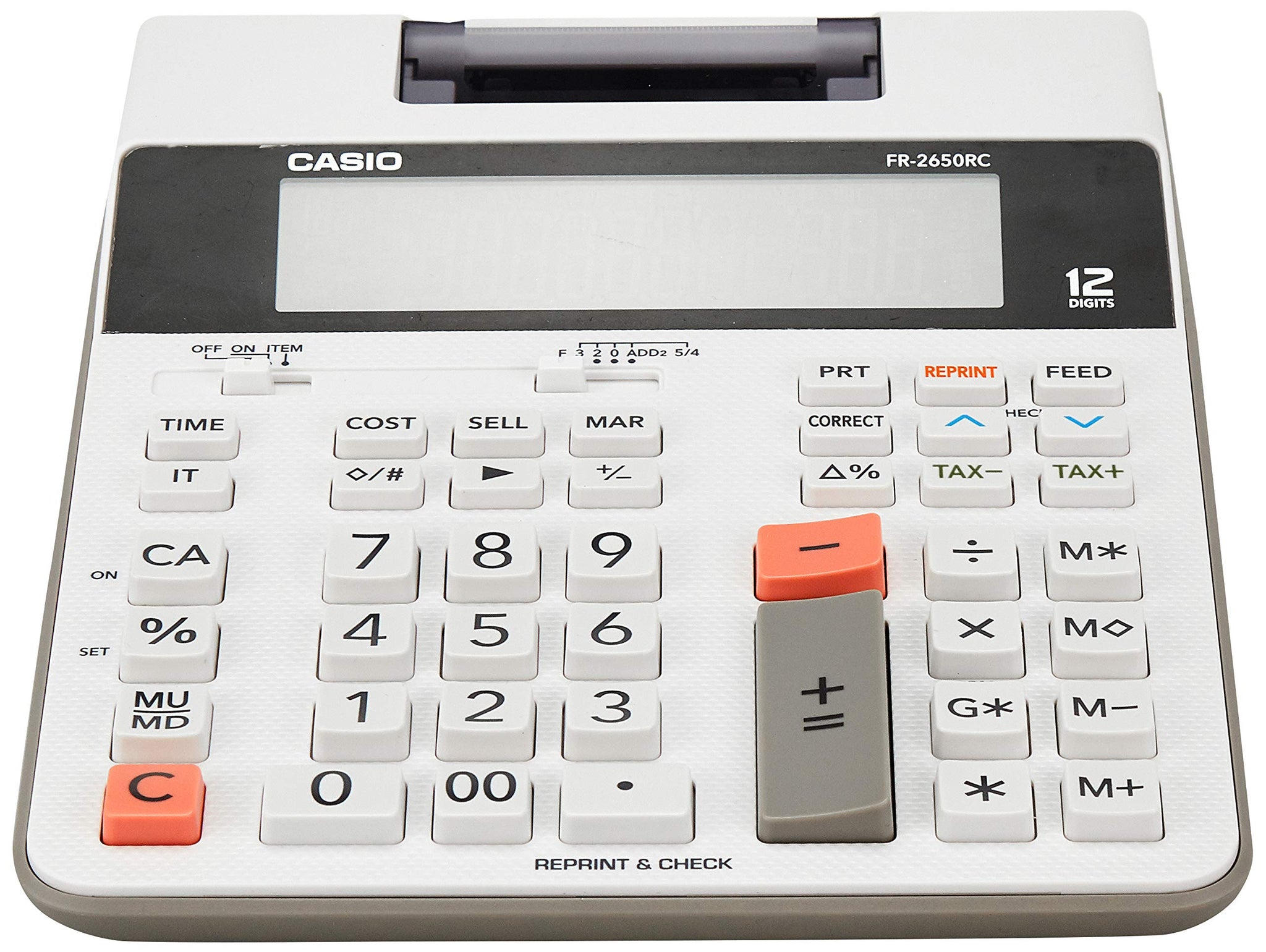 Casio FR2650RC Desk Top 2 Color Printing Calculator 12 Digits