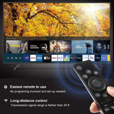 جهاز تحكم عن بعد عالمي لتلفزيون سامسونج الذكي، بديل جهاز التحكم عن بعد لتلفزيون عالي الدقة 4K UHD منحني QLED والمزيد من التلفزيونات، مع أزرار نتفليكس وبرايم فيديو