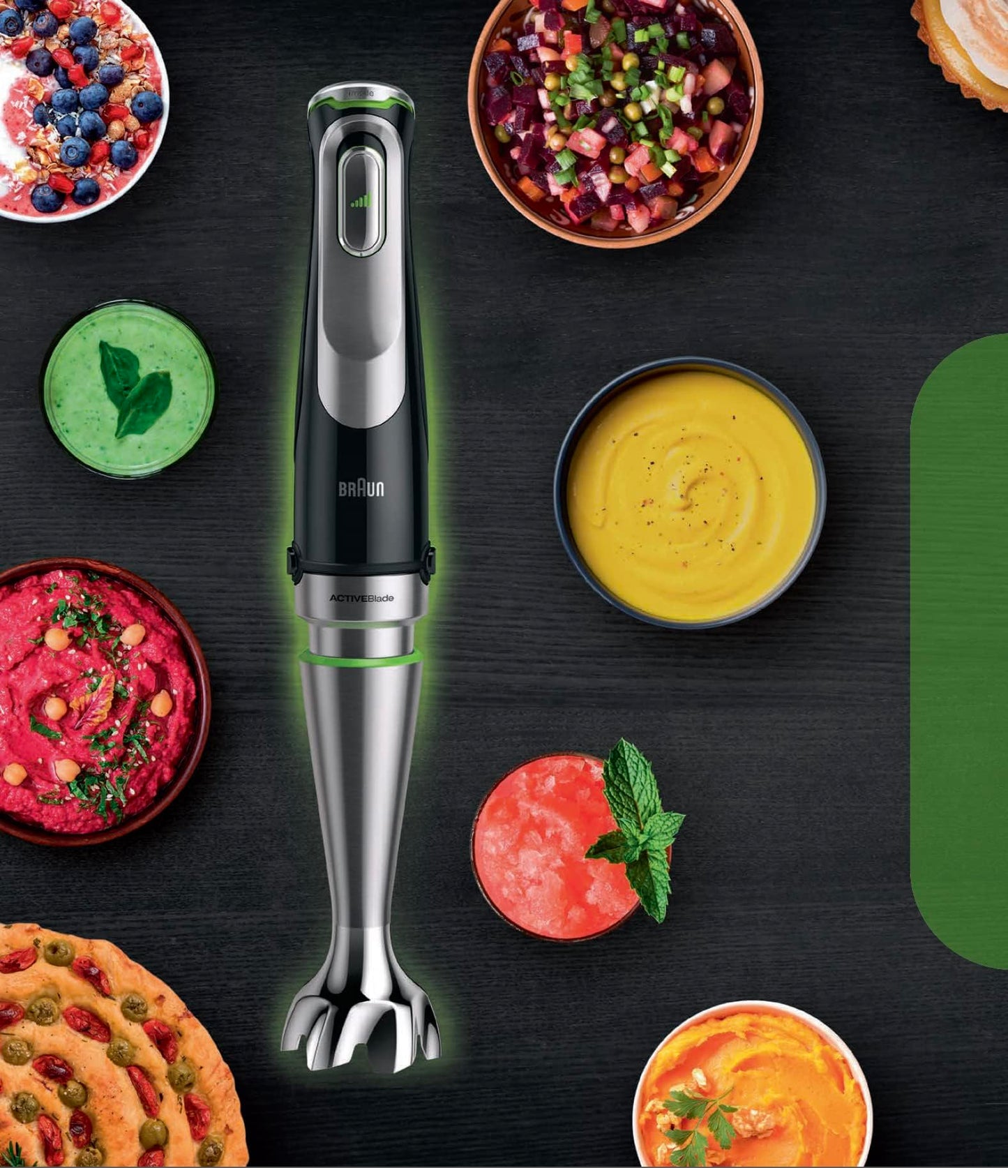 Braun MultiQuick 7 Hand blender MQ7045X, Black, 1000W, Mixer, ActiveBlade System, EasyClick Plus System, Splash Control, International Warranty