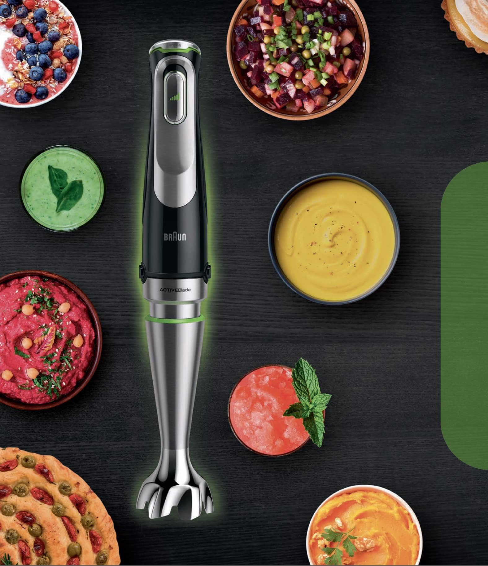 Braun MultiQuick 7 Hand blender MQ7045X, Black, 1000W, Mixer, ActiveBlade System, EasyClick Plus System, Splash Control, International Warranty
