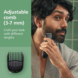 ماكينة التشذيب متعددة الاستخدامات MG7922/15 من Philips | مجموعة عناية 13 في 1 لتشذيب الوجه والشعر والجسم | مشط دقيق لتسريح مثالي | 120 دقيقة من الاستخدام اللاسلكي، مقاومة للماء