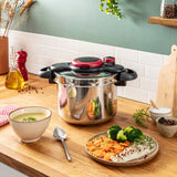 TEFAL Pressure Cooker| Clipso Minut Easy 6L|Express Cooking|Vitamins Preserved|One-Handed Opening/Closing|Made in France|Safe|Full Compatibility With All Stovetops|2 Years Warranty|P4620768