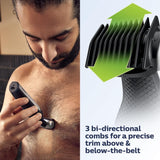 ماكينة تشذيب الجسم والعناية الشخصية فيليبس نوريلكو Bodygroom Series 5000 المقاومة للماء للجسم والعناية الشخصية للرجال مع ملحق الظهر، BG5025/40