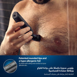 ماكينة تشذيب شعر الجسم BG7025/13 من Philips | أداة تشذيب الجسم والفخذين المقاومة للماء | أداة لحلاقة شعر الجسم، مشط قابل للتعديل بـ 5 إعدادات للطول | 80 دقيقة من الاستخدام اللاسلكي، حماية للبشرة