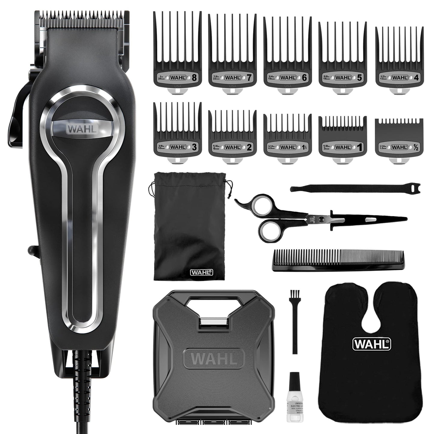 Wahl Elite Clipper for Men, with Secure Fit Premium Cutting Combs, Professional Quality, Corded