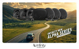 Infinity Car 3-Way Coaxial Speaker with Grille | Alpha 6530 | Peak Power - 290W | RMS Power - 40W | Wired 6.5 Inch 3-Way Coaxial Speaker (Black)