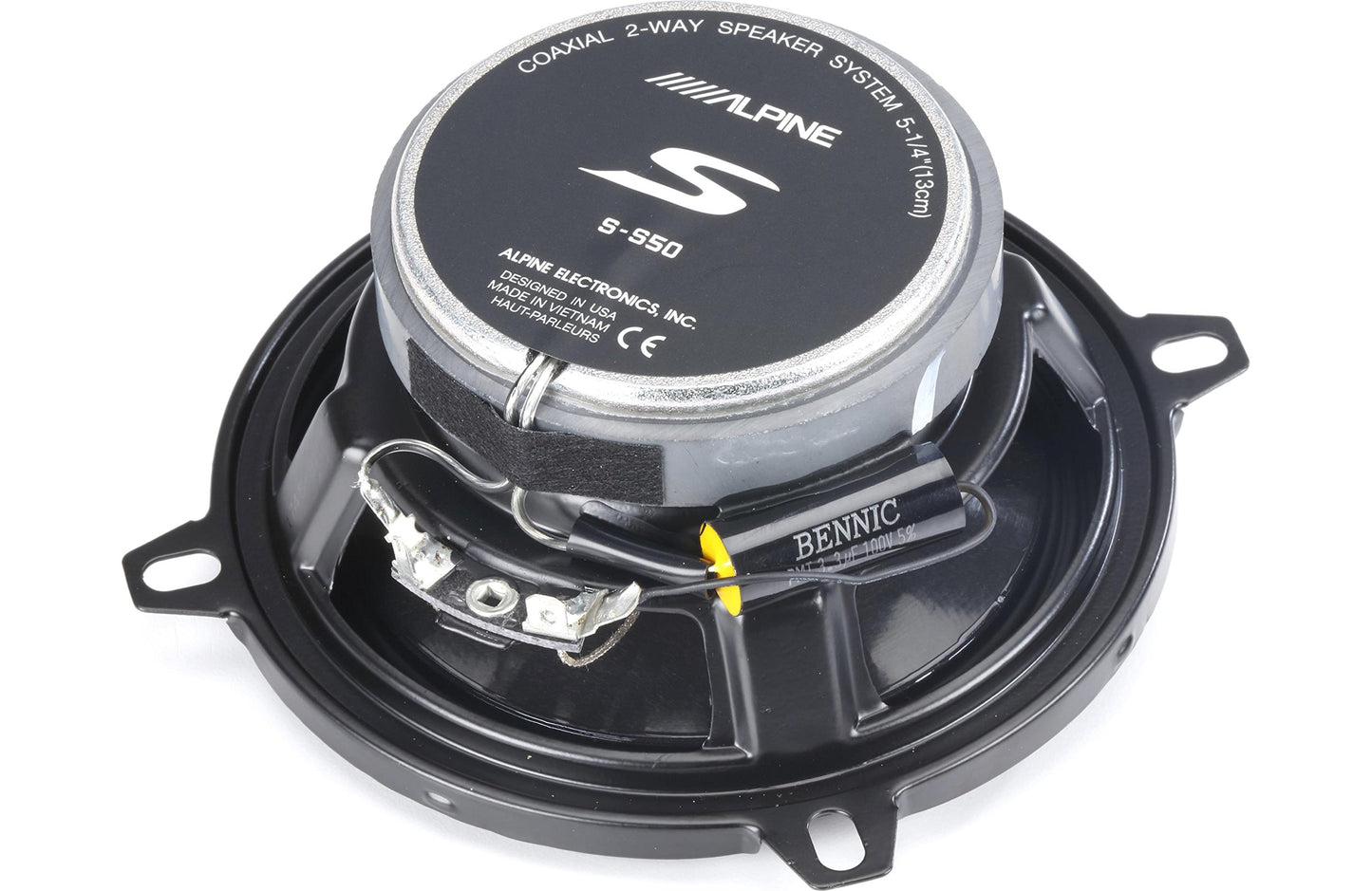 Alpine S-S50, S-Series 5.25" 2-Way Coaxial Car Speakers, 170W (Pair)
