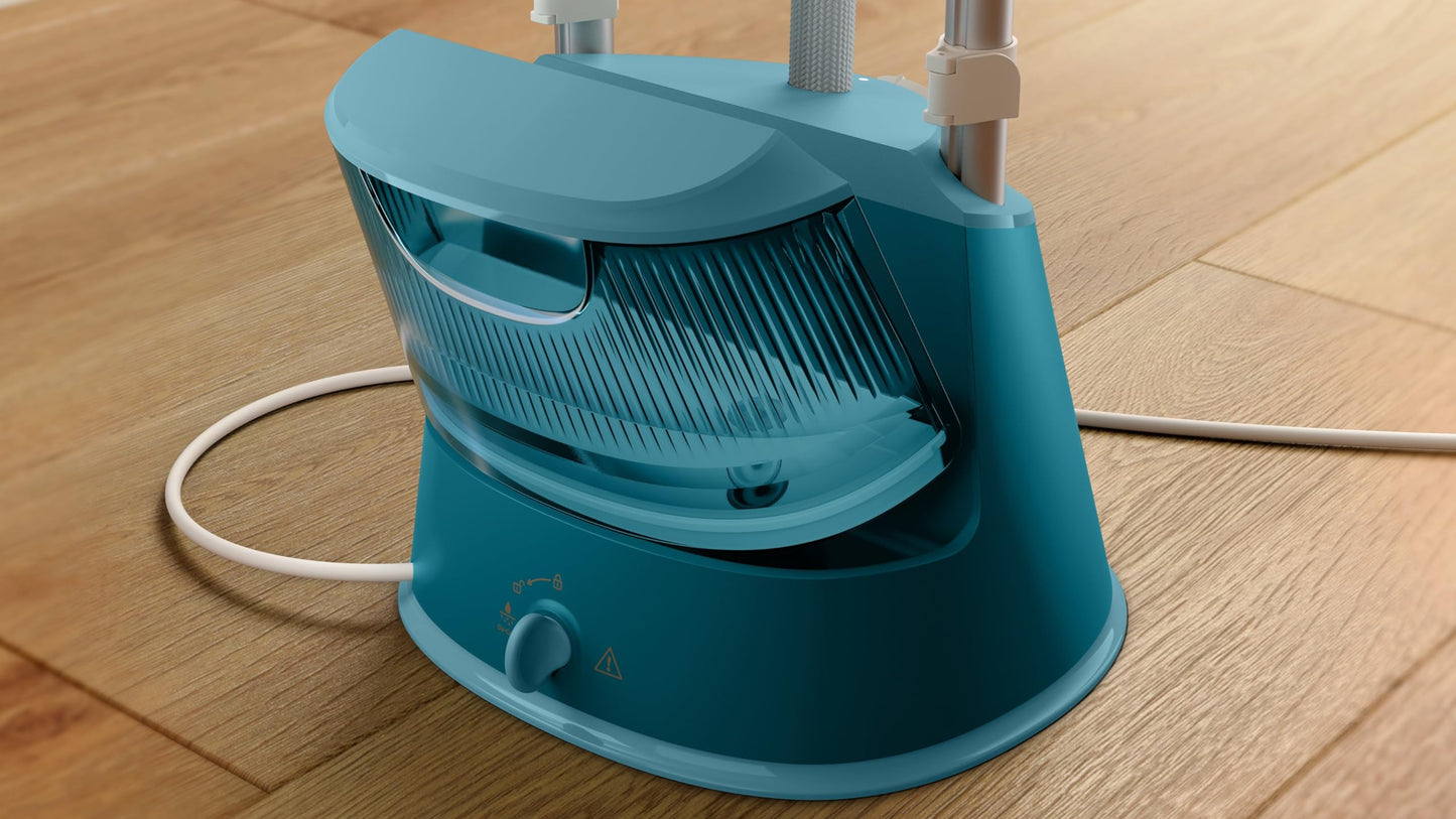 Philips Garment Steamer 1000 Series - 1800W, 1.8L Detachable Tank, 3 Steam Setting, 36 g/min, Integrated Stylemat, Blue - STE1040/26