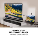 Nikai 32 Inch Smart LED TV | HD 1366 x 768 Resolution | Android TV with Wi-Fi & DLNA | Quad-Core Processor | 16W Speaker Power | 2x HDMI, 2x USB | Netflix, YouTube, Shahid