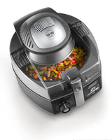 De'Longhi De'Longhi- Air Fryer, Multi Fry, Viewing Window, Adjustable Thermostat, Removable Timer, Multi Cooker Grilling, Broiling, Roast, Bake, Black & Grey, 2200 Watts, 1.5 Kg, FH1396/1.BK