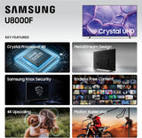 Samsung 50-Inch Class Crystal UHD U8000F 4K Smart TV (2025 Model) Endless Free Content, Crystal Processor 4K, MetalStream Design, Knox Security, Alexa Built-in - City Park