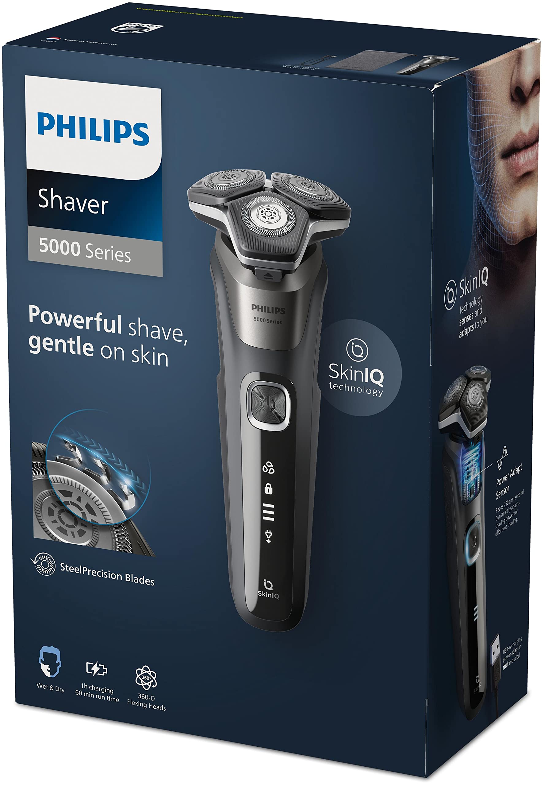 PHILIPS RAZOR SERIES 5000 WET&DRY BLADES STEELPRECISION DYNAMIC SENSOR - S5887.10