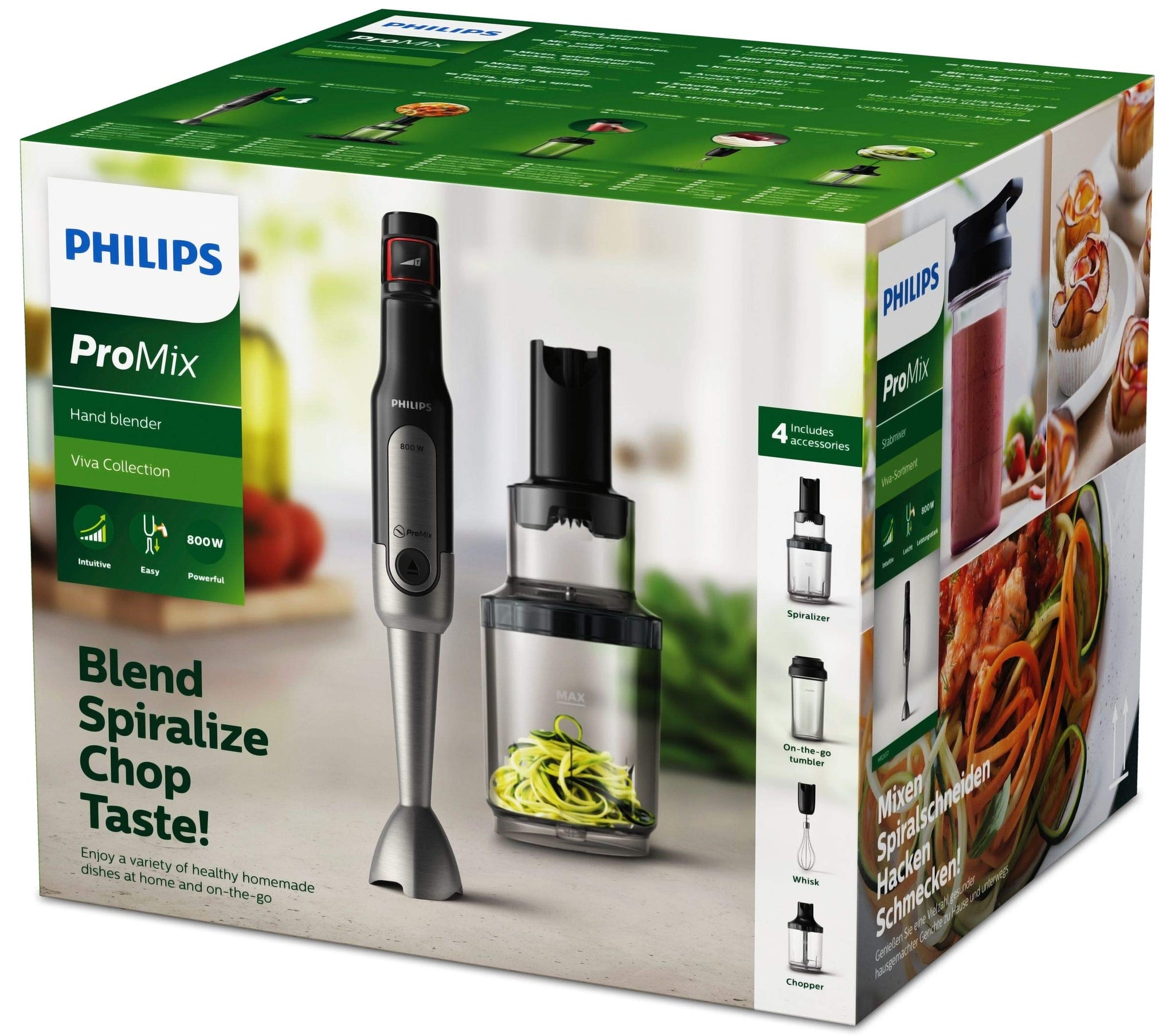 Philips Viva Collection HR2657/90 Blender Stainless Steel - Blenders (Stainless Steel, China, Stainless Steel, 800 W)