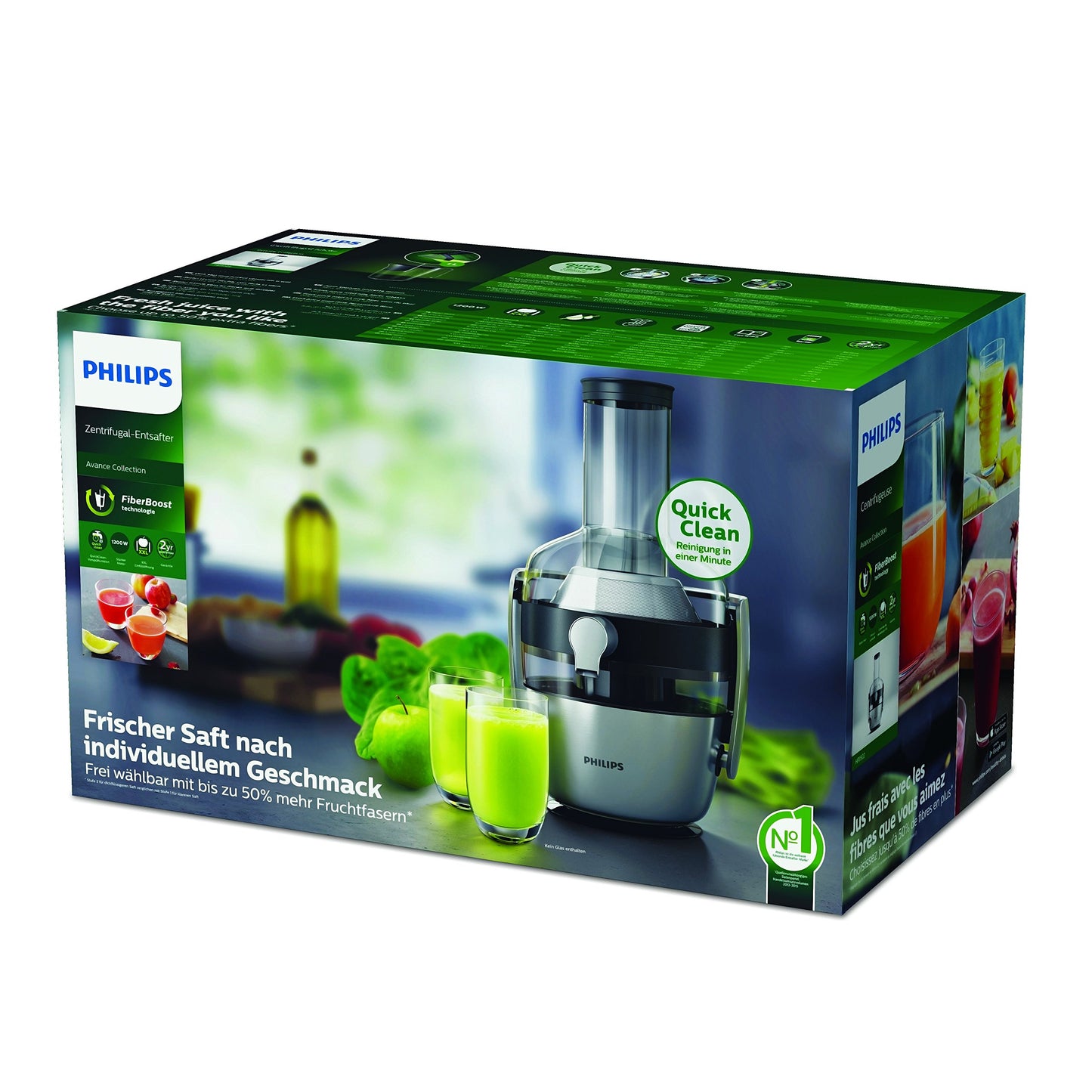 Philips 1200W Avance Collection Juicer, Black, 1.5 Liters, HR1922/20, 2 Year Warranty