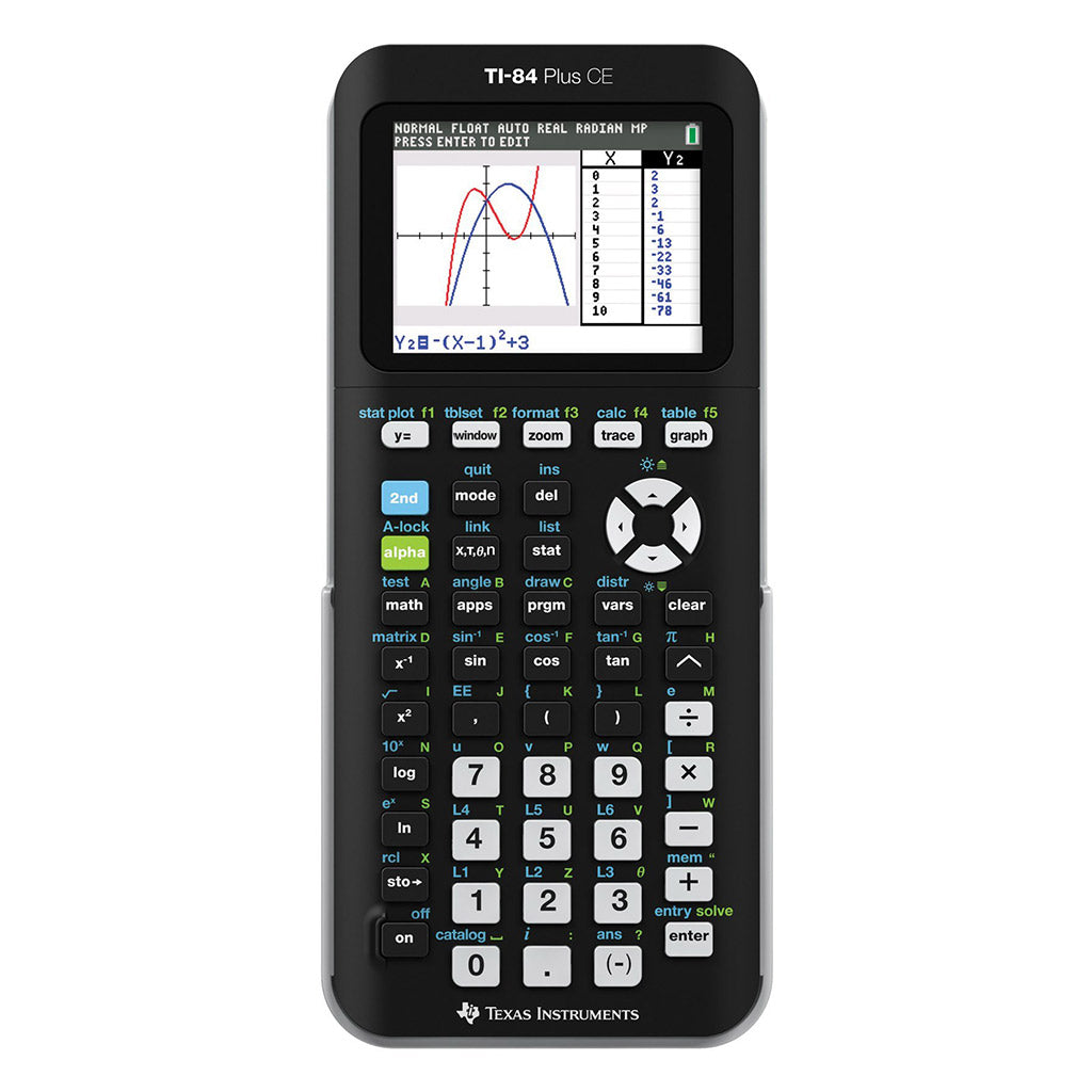 TEXAS INSTRUMENTS TI-84 Plus CE Graphing Calculator, Black (Frustration-Free Packaging), Pack of 1