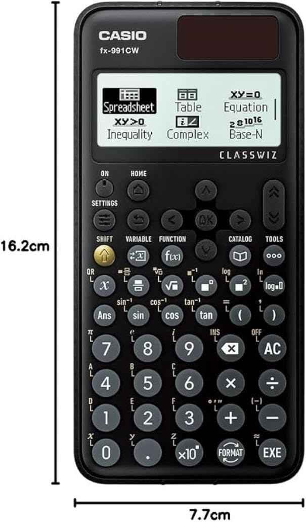 الة حاسبة علمية كاسيو FX-991CW، 540 وظيفة وشاشة طبيعية