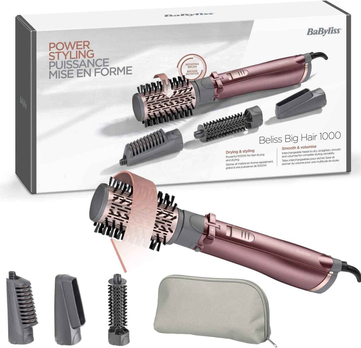 BaByliss Salon Style 1000 مجفف هواء ساخن دوار برو