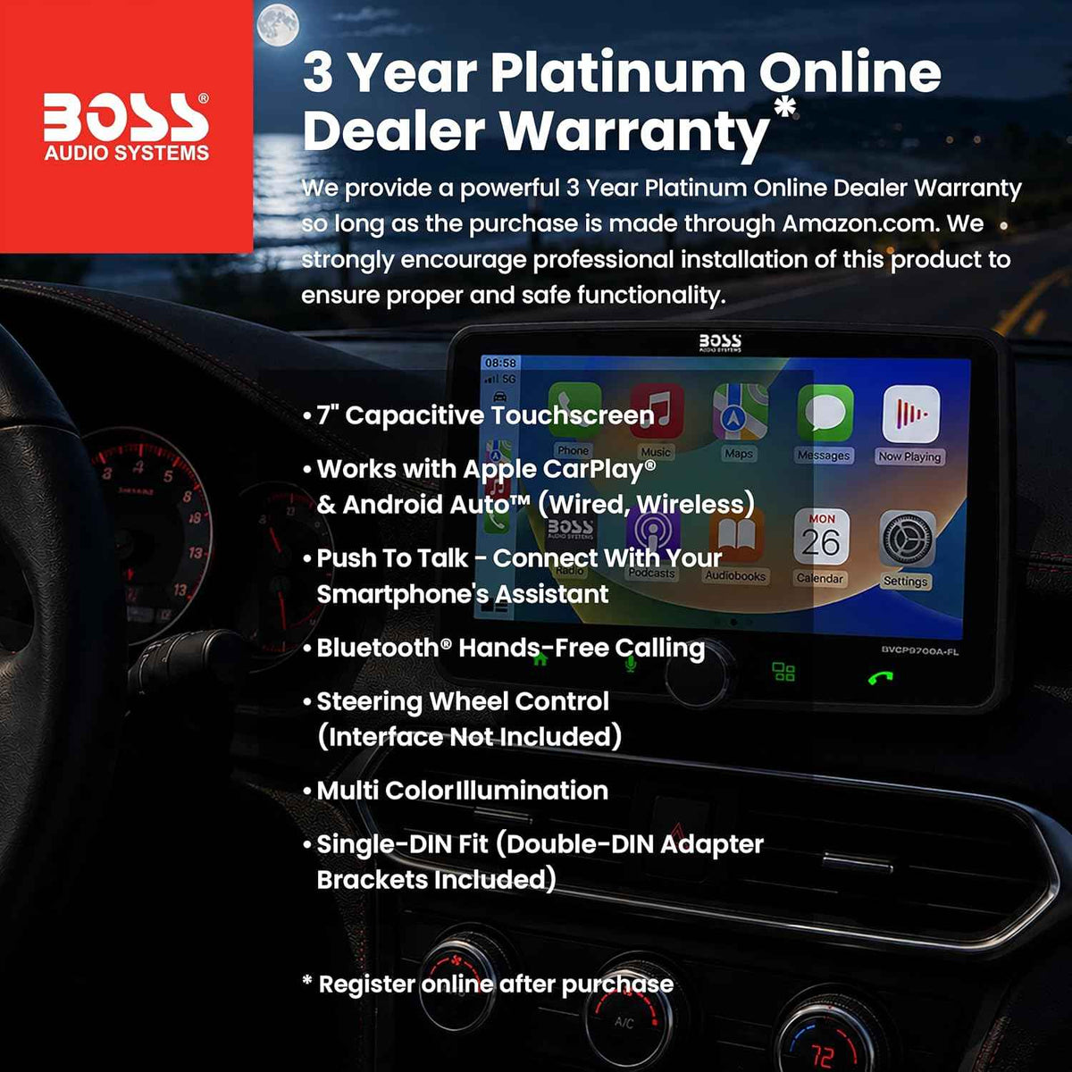 Transform Your Drive with the Boss BVCP9700A Car Display Stereo