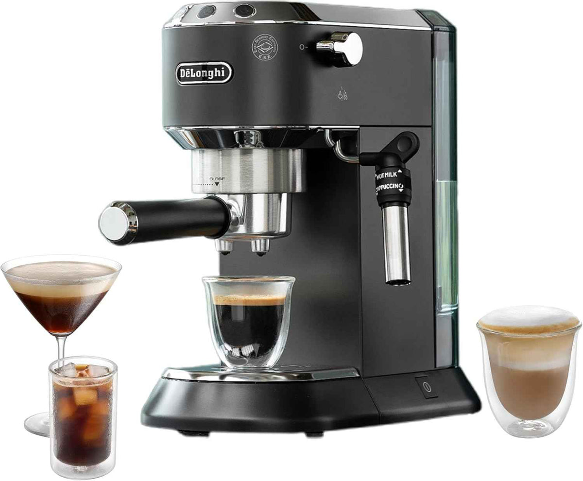 DeLonghi Dedica EC685. BK Adjustable Black Espresso Maker
