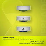 فيليبس OneBlade Pro ماكينة للوجه والجسم QP6542/10، للتشذيب والحلاقة مع مشط دقيق بـ 12 طولاً، مقاومة للماء، استخدام لاسلكي لمدة 90 دقيقة