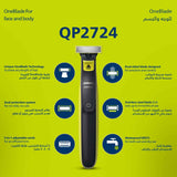 فيليبس OneBlade Pro ماكينة للوجه والجسم QP6542/10، للتشذيب والحلاقة مع مشط دقيق بـ 12 طولاً، مقاومة للماء، استخدام لاسلكي لمدة 90 دقيقة