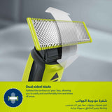 فيليبس OneBlade Pro ماكينة للوجه والجسم QP6542/10، للتشذيب والحلاقة مع مشط دقيق بـ 12 طولاً، مقاومة للماء، استخدام لاسلكي لمدة 90 دقيقة