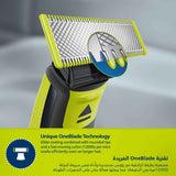 فيليبس OneBlade Pro ماكينة للوجه والجسم QP6542/10، للتشذيب والحلاقة مع مشط دقيق بـ 12 طولاً، مقاومة للماء، استخدام لاسلكي لمدة 90 دقيقة