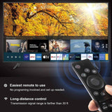 جهاز تحكم عن بعد عالمي لتلفزيون سامسونج الذكي، بديل جهاز التحكم عن بعد لتلفزيون عالي الدقة 4K UHD منحني QLED والمزيد من التلفزيونات، مع أزرار نتفليكس وبرايم فيديو