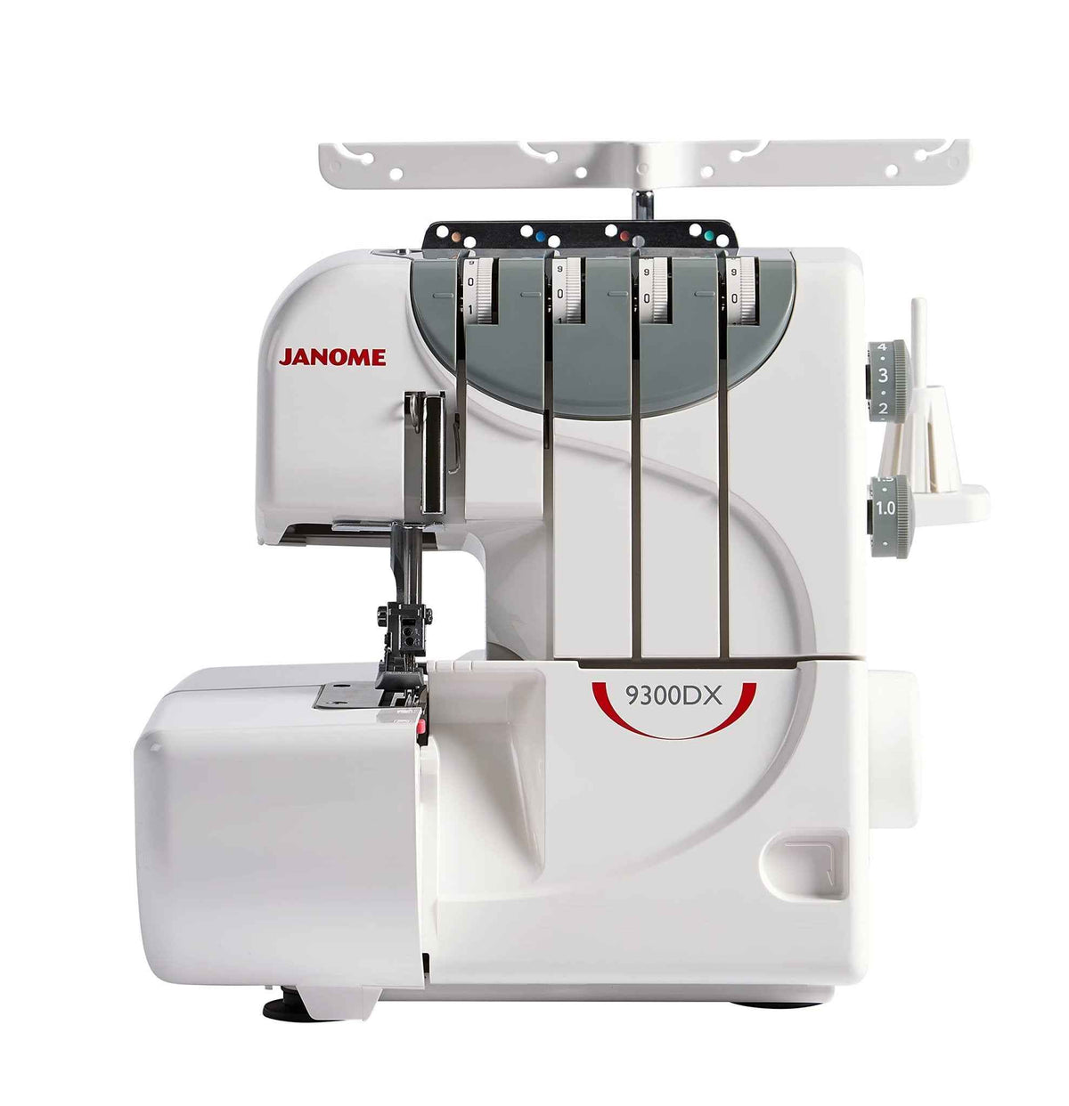 Janome 9300DX 3/4 Thread Overlocker Sewing Machine, Grey, 28cm (H) x 28cm (W) x 26cm (D)