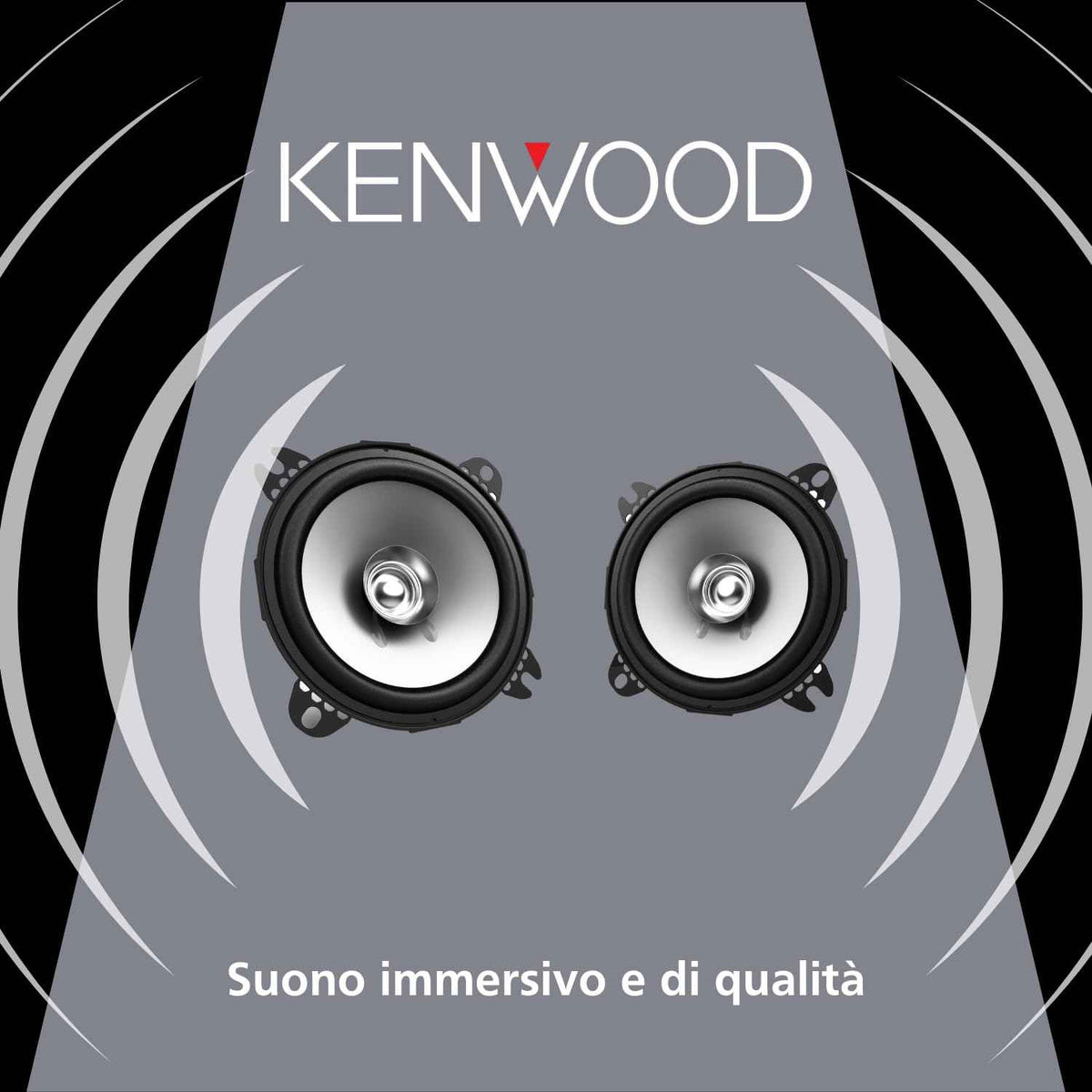 Kenwood KFC-S1356 Bi-Cone Speakers - Black
