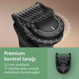 ماكينة التشذيب متعددة الاستخدامات MG7922/15 من Philips | مجموعة عناية 13 في 1 لتشذيب الوجه والشعر والجسم | مشط دقيق لتسريح مثالي | 120 دقيقة من الاستخدام اللاسلكي، مقاومة للماء