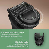 ماكينة التشذيب متعددة الاستخدامات MG7922/15 من Philips | مجموعة عناية 13 في 1 لتشذيب الوجه والشعر والجسم | مشط دقيق لتسريح مثالي | 120 دقيقة من الاستخدام اللاسلكي، مقاومة للماء