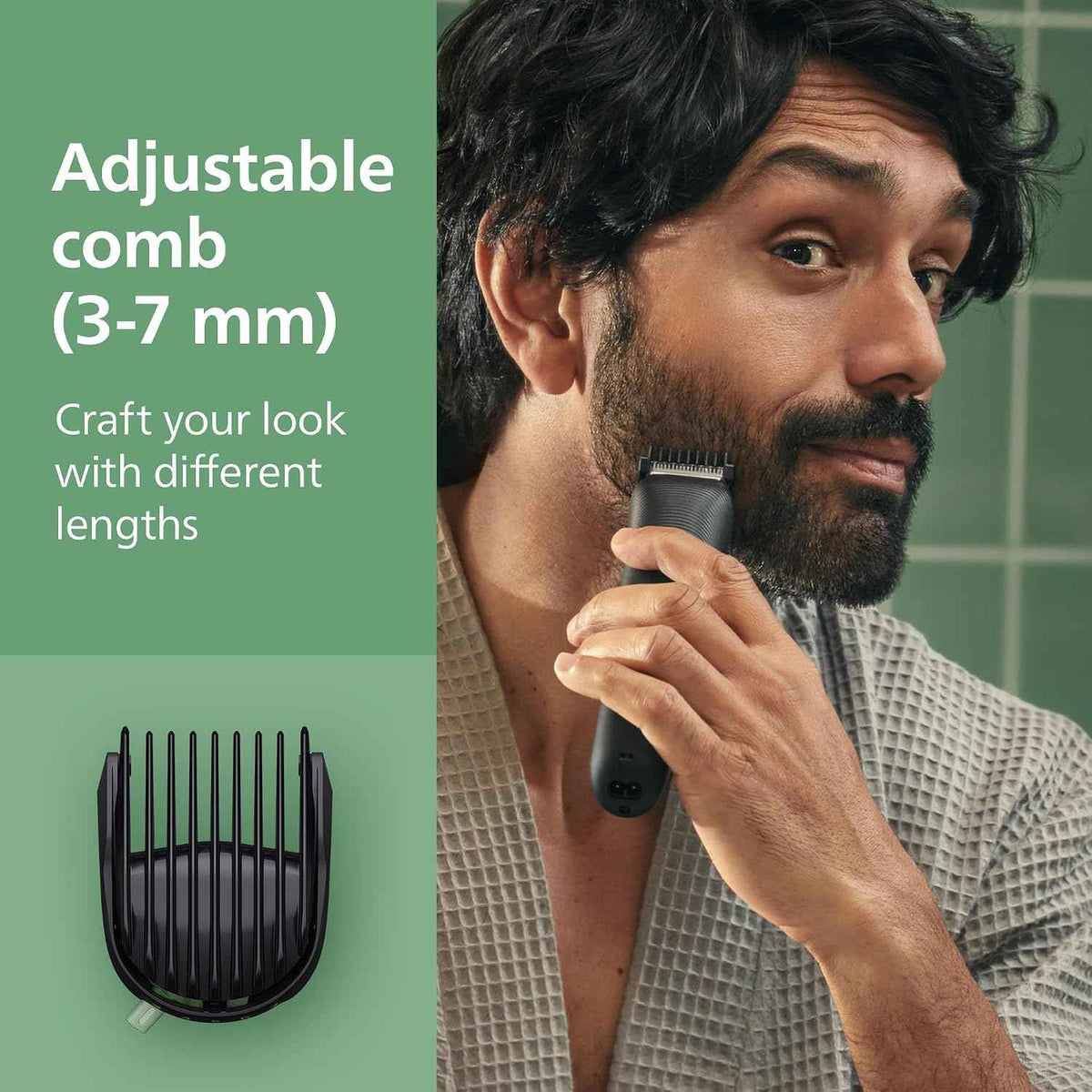 ماكينة التشذيب متعددة الاستخدامات MG7922/15 من Philips | مجموعة عناية 13 في 1 لتشذيب الوجه والشعر والجسم | مشط دقيق لتسريح مثالي | 120 دقيقة من الاستخدام اللاسلكي، مقاومة للماء