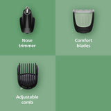 ماكينة التشذيب متعددة الاستخدامات MG7922/15 من Philips | مجموعة عناية 13 في 1 لتشذيب الوجه والشعر والجسم | مشط دقيق لتسريح مثالي | 120 دقيقة من الاستخدام اللاسلكي، مقاومة للماء