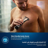 ماكينة تشذيب شعر الجسم BG7025/13 من Philips | أداة تشذيب الجسم والفخذين المقاومة للماء | أداة لحلاقة شعر الجسم، مشط قابل للتعديل بـ 5 إعدادات للطول | 80 دقيقة من الاستخدام اللاسلكي، حماية للبشرة