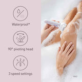 Panasonic ES-EY80 Wet and Dry Epilator for women, Double Disc with 60 Tweezers, Flexible 90° Pivoting Head, 3 Speed Setting & LED Light, Up to 30 Minutes Operation Time, 5 attachments