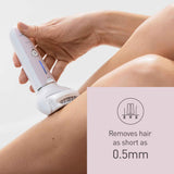 Panasonic ES-EY80 Wet and Dry Epilator for women, Double Disc with 60 Tweezers, Flexible 90° Pivoting Head, 3 Speed Setting & LED Light, Up to 30 Minutes Operation Time, 5 attachments