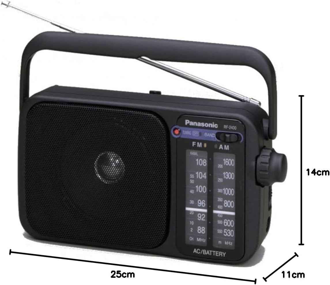 Panasonic Rf-2400D Panasonic Rf-2400D Portable Radio Am/Fm 2Band Receiver Black - Black