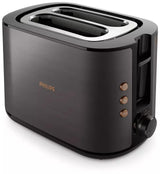 Philips 5000 Series Toaster - 950W, Auto Shut-off, Reheat Mode, Bun Warming Rack, Black & Copper - HD2650/31 - City Park