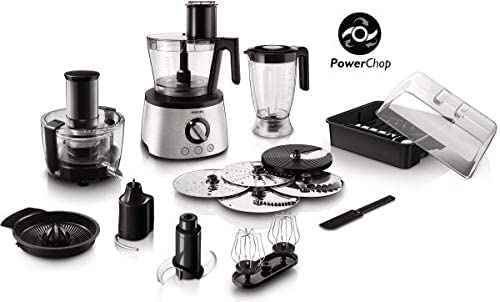 PHILIPS Avance Collection Multi- function Food Processor HR7778/01, 1300W, Compact 4in1 setup, 3.4L bowl with Stainless Steel Disc, 2.2L Blender