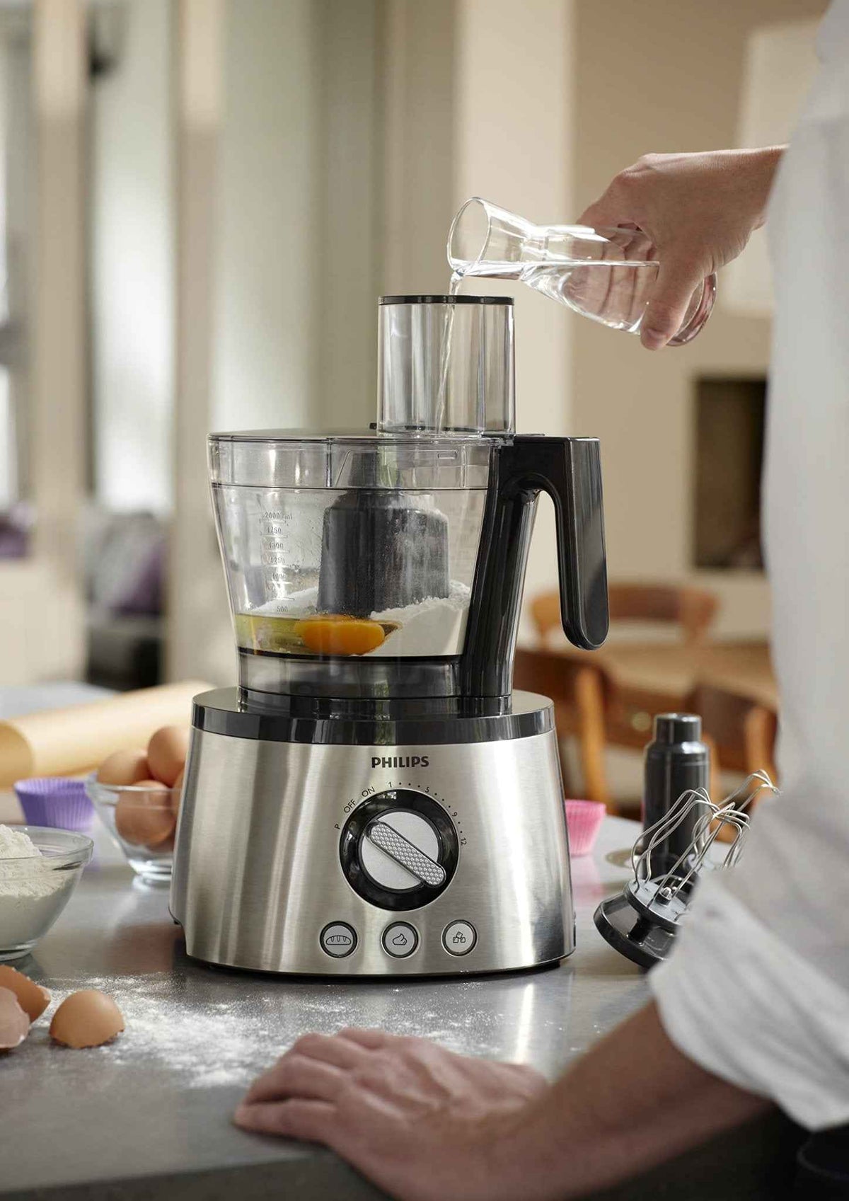 PHILIPS Avance Collection Multi- function Food Processor HR7778/01, 1300W, Compact 4in1 setup, 3.4L bowl with Stainless Steel Disc, 2.2L Blender